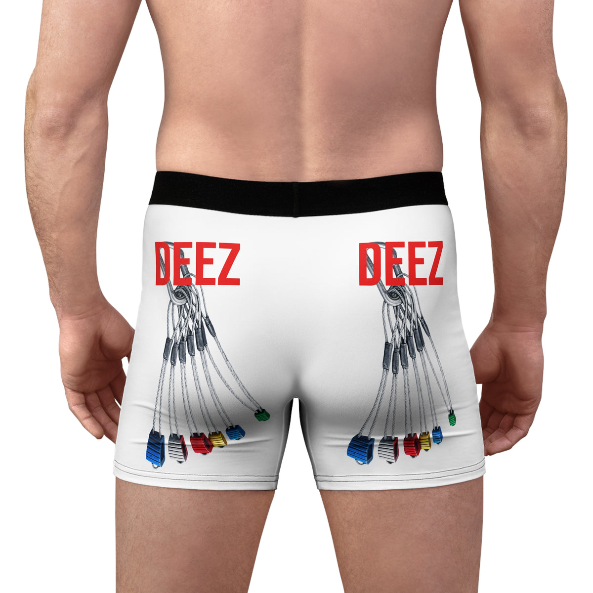 Boxer Briefs — 'DEEZ' Color Key Graphic All-Over Print