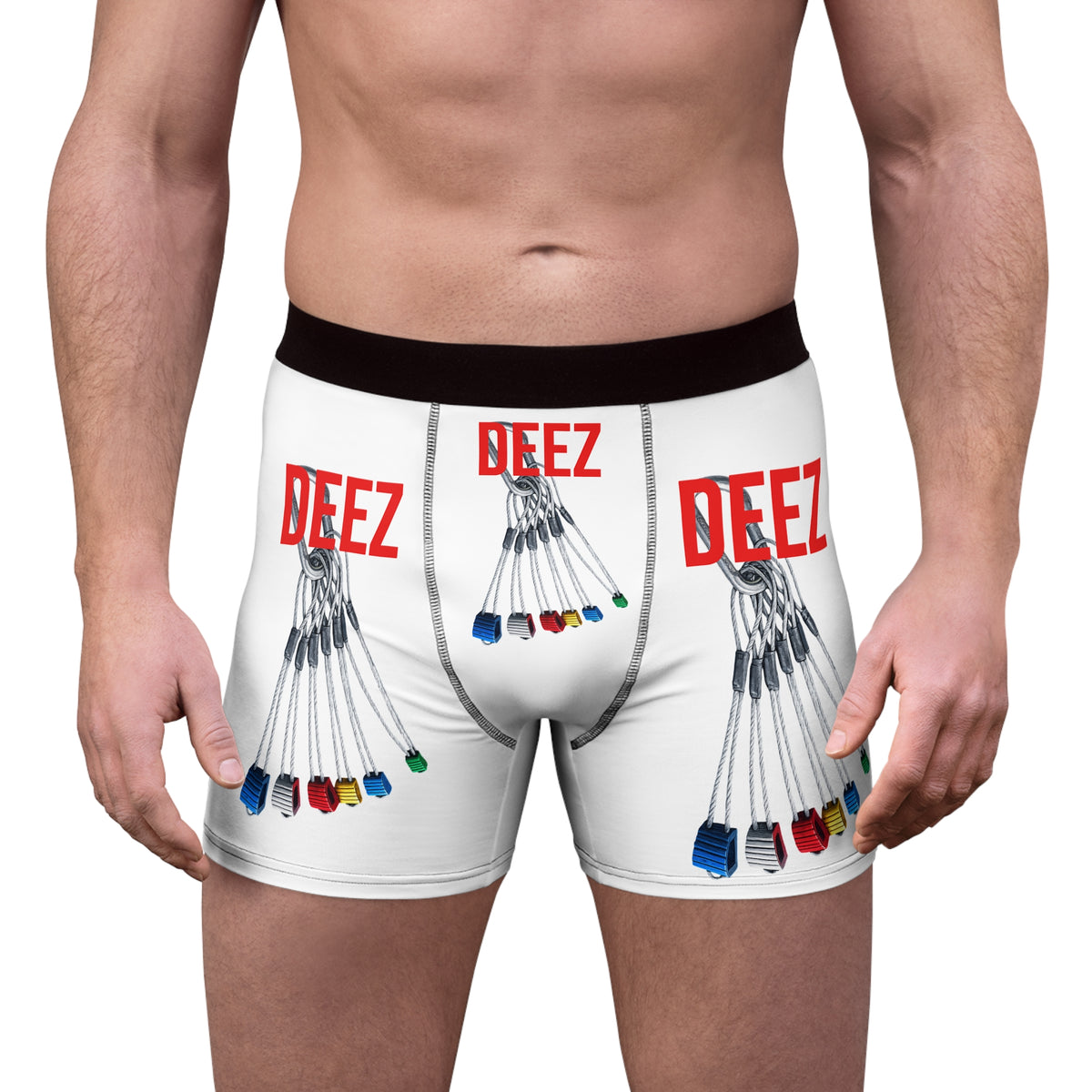Boxer Briefs — 'DEEZ' Color Key Graphic All-Over Print